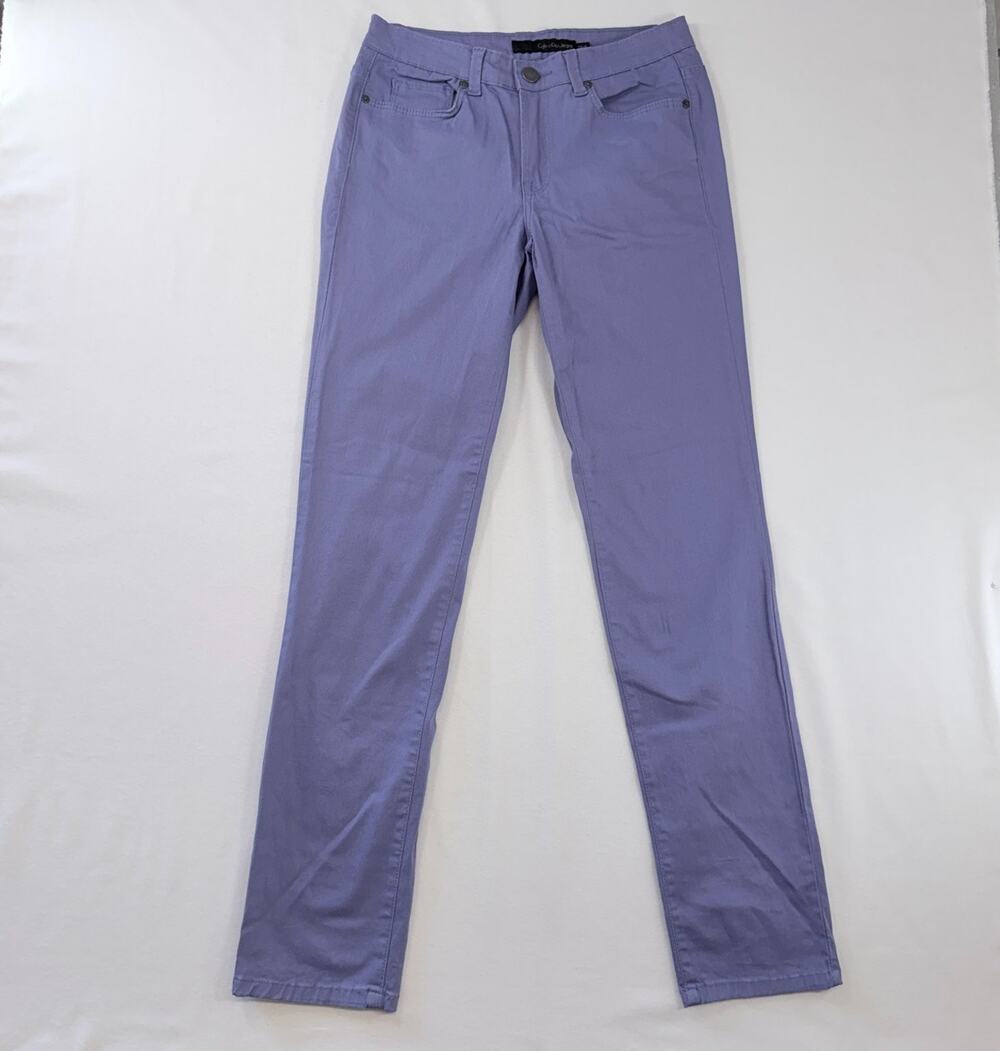Calvin Klein Jeans Women 29/8 Ultimate Skinny Lavender Purple Colored Denim Pant